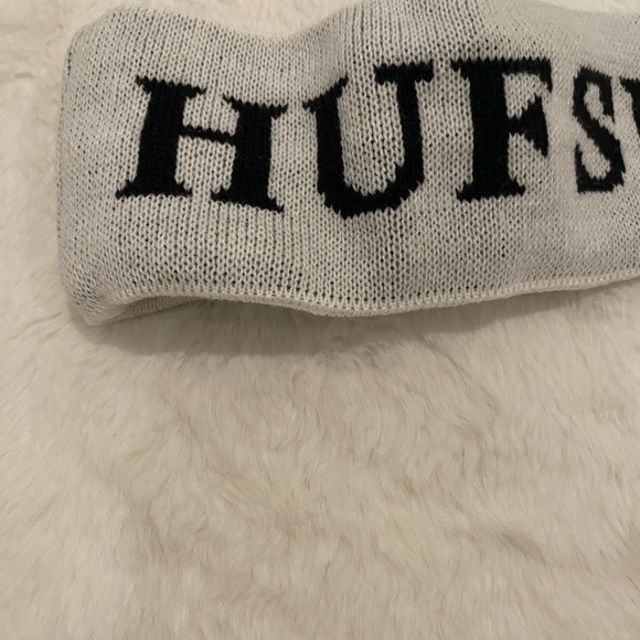 HUF HUF SET Stretchy Adjustable Headband Sweatband White Black - Picture 2 of 4